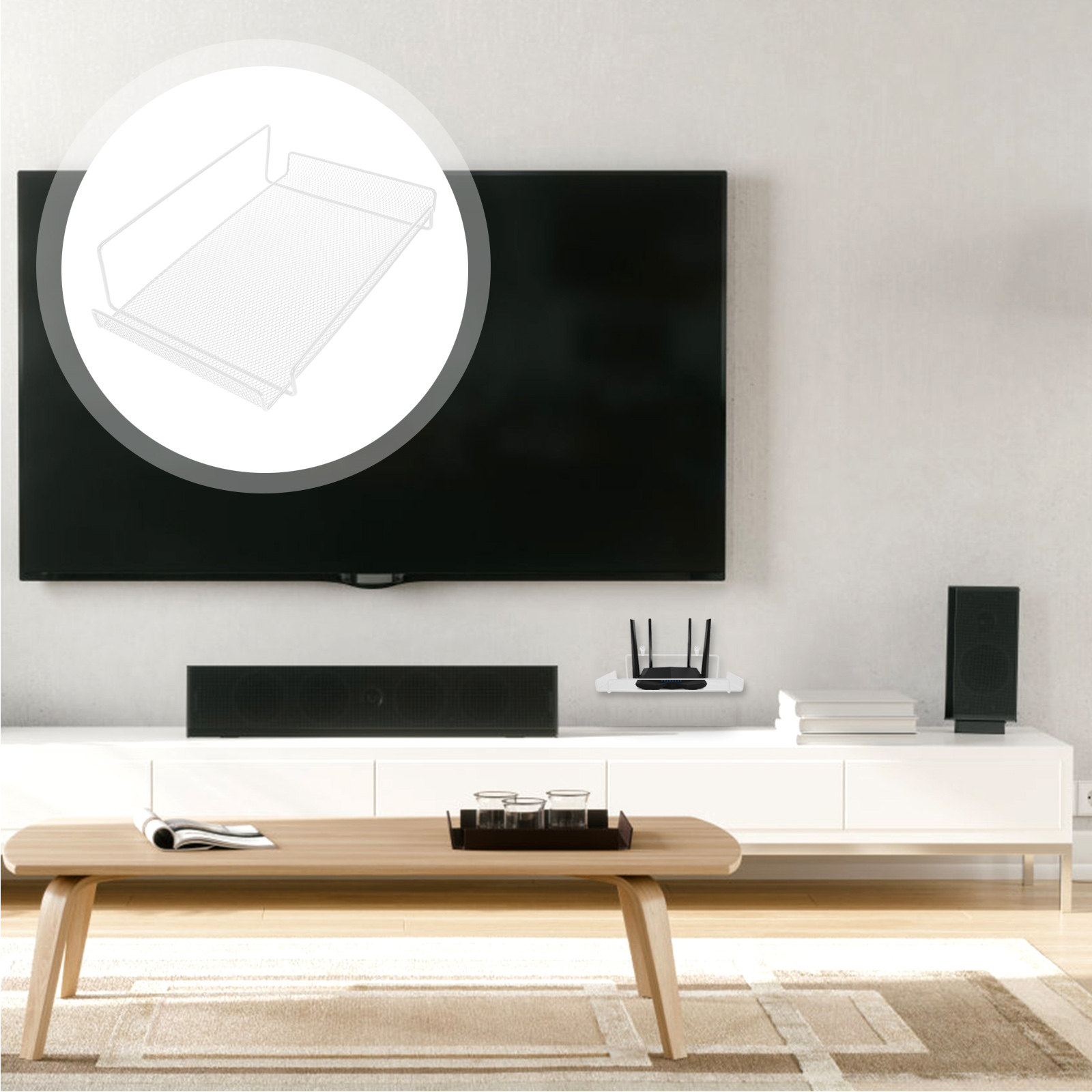 Food Storage For Room - Supporto a Parete per Router, Scaffale