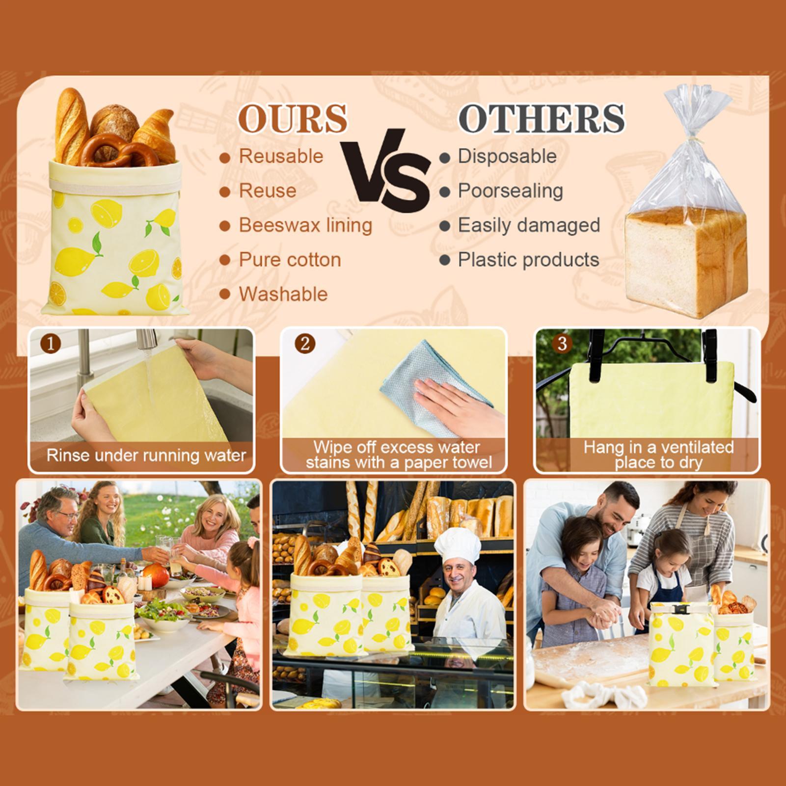 Food Storage Bag - Sacchetti per il pane Sacchetti riutilizzabili