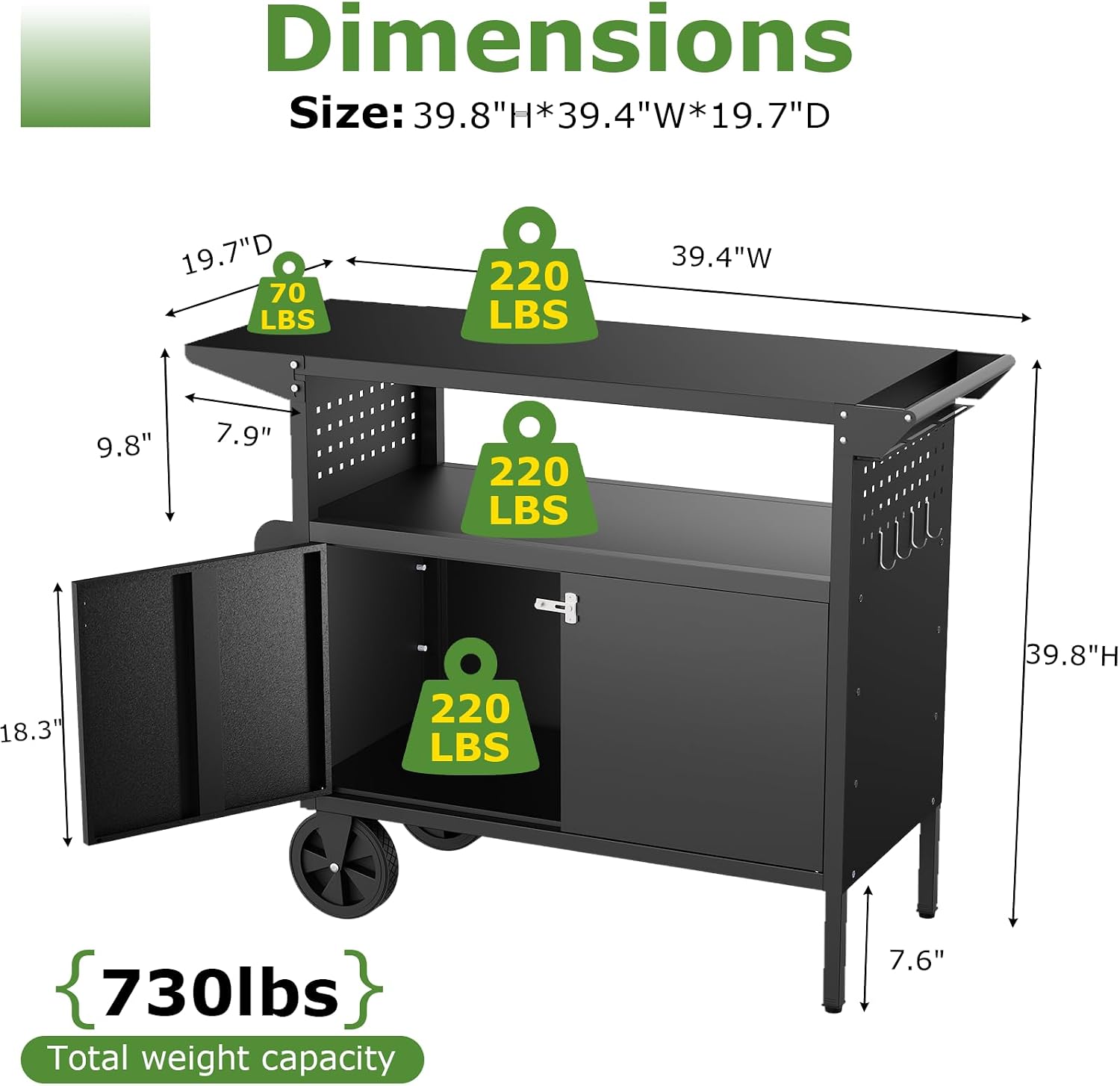 Carrello da esterno per barbec - Food Storage For Room recensione e prezzo