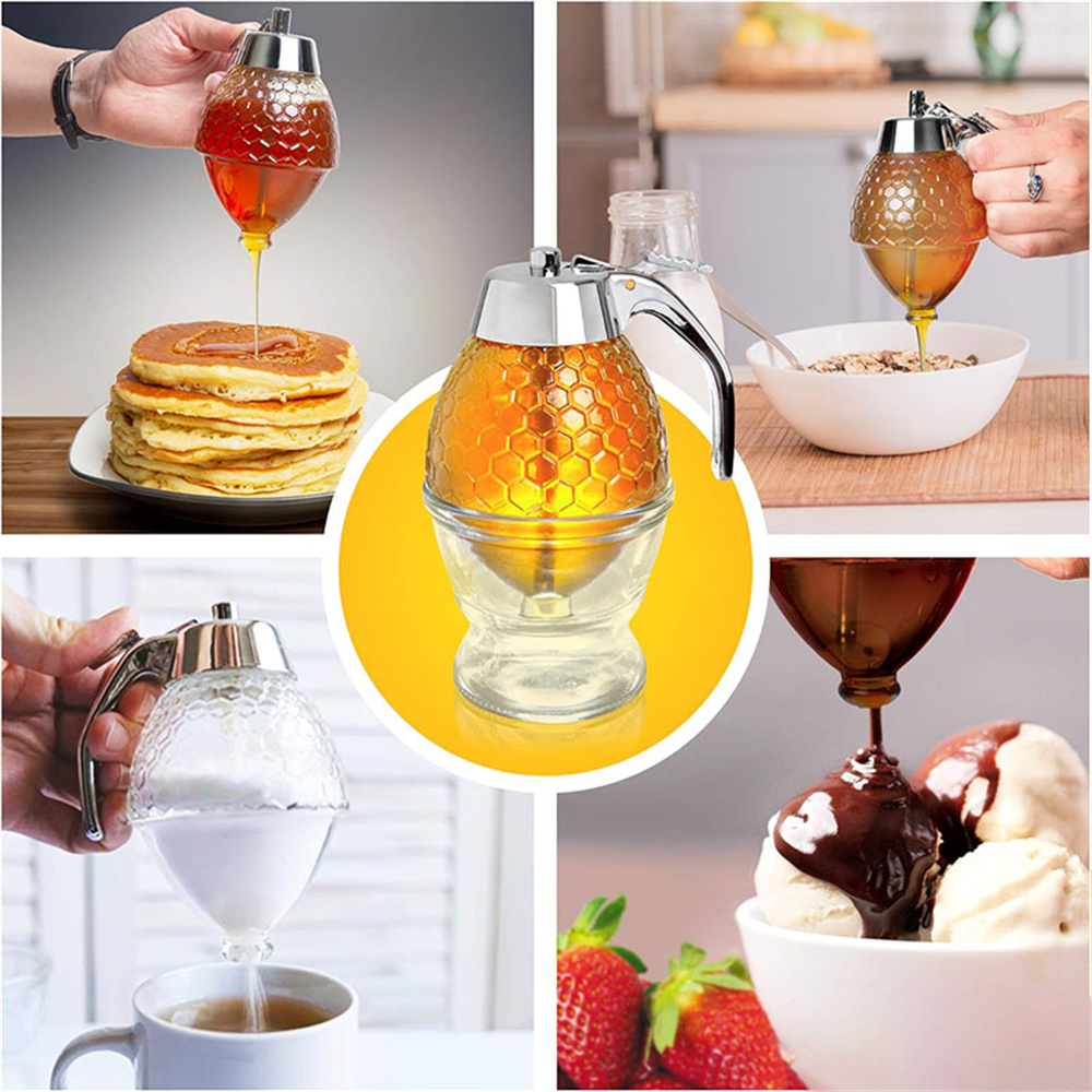 1pc Dispenser di miele in vetr - Condiment Squeeze Bottle recensione e prezzo