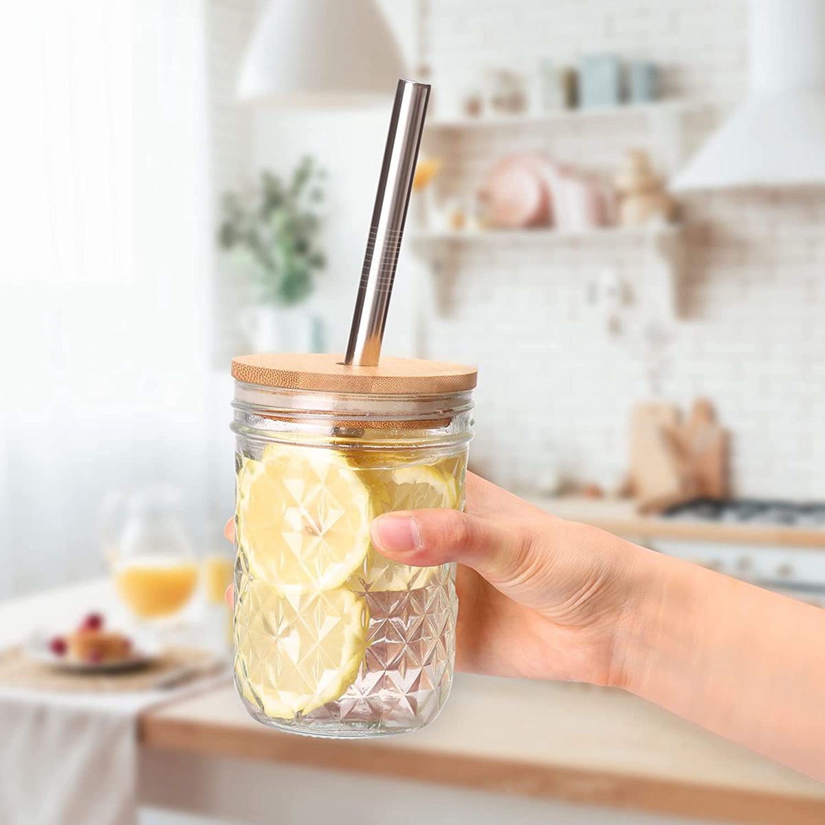 Coperchi in legno di bambù riu - Mason Jar Wide Mouth recensione e prezzo