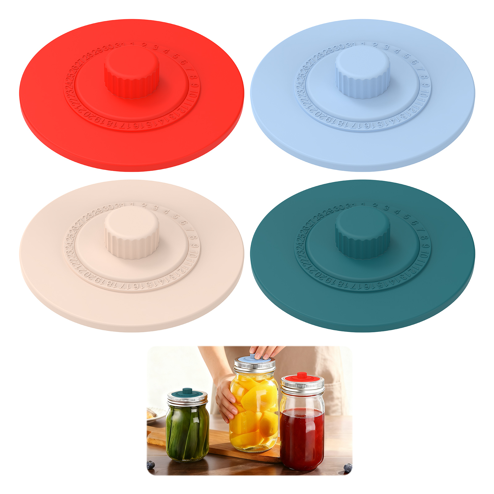 4 Coperchi in Silicone per Fer - Mason Jar Wide Mouth recensione e prezzo